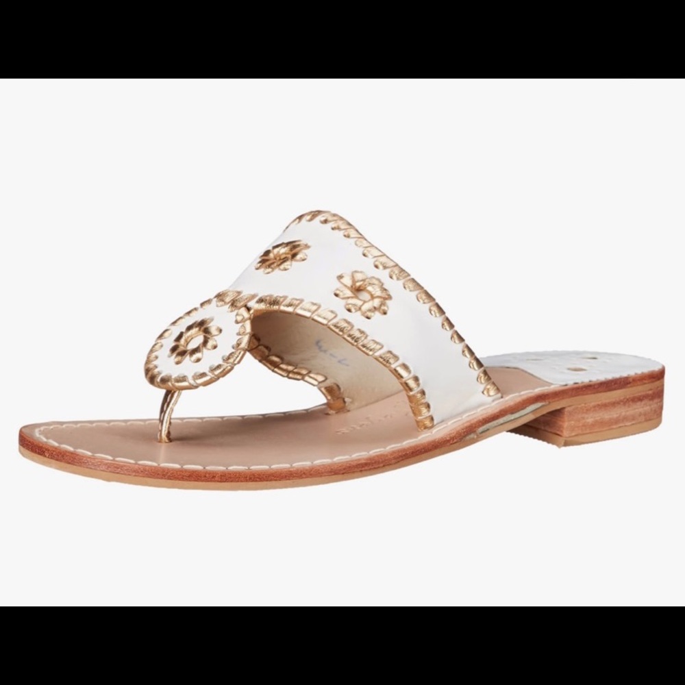 Jack Rogers Women's Nantucket Gold Thong Sandal